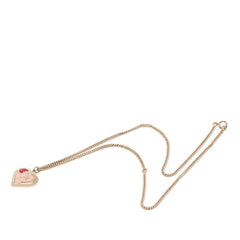 シャネル ココマーク ハートモチーフ チェーン ペンダント ネックレス ゴールド ピンク系 メッキ レディース CHANEL 【中古】