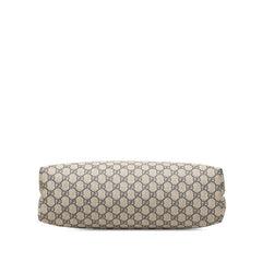 グッチ GGスプリーム シェリーライン トートバッグ ショルダーバッグ 211134 ベージュ ブラウン PVC レザー レディース GUCCI 【中古】