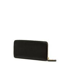サンローラン ラウンドファスナー 長財布 603060 ブラック レザー レディース SAINT LAURENT 【中古】