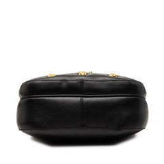 サルヴァトーレフェラガモ スタッズ 斜め掛け ショルダーバッグ DQ-21 ブラック レザー レディース Salvatore Ferragamo 【中古】