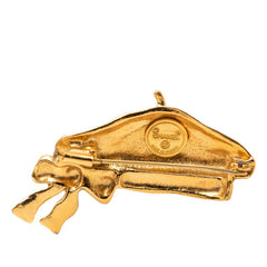 シャネル ベレー帽 リボン モチーフ ブローチ ゴールド メッキ レディース CHANEL 【中古】