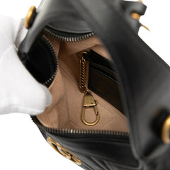 グッチ GGマーモント ハンドバッグ チェーン ワンショルダーバッグ 2WAY 699514 ブラック レザー レディース GUCCI 【中古】