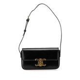セリーヌ トリオンフ ハンドバッグ ショルダーバッグ 19414 ブラック シャイニーカーフスキン レディース CELINE 【中古】