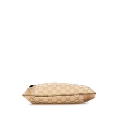 グッチ GGキャンバス 斜め掛け ショルダーバッグ 144388 ベージュ ゴールド キャンバス レザー レディース GUCCI 【中古】