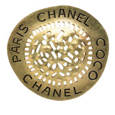 シャネル 麦わら帽子 ストローハット モチーフ ヴィンテージ ブローチ ゴールド メッキ レディース CHANEL 【中古】