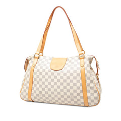ルイ ヴィトン ダミエ アズール ストレーザGM ハンドバッグ トートバッグ N42221 ホワイト PVC レザー レディース LOUIS VUITTON 【中古】