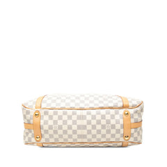 ルイ ヴィトン ダミエ アズール ストレーザGM ハンドバッグ トートバッグ N42221 ホワイト PVC レザー レディース LOUIS VUITTON 【中古】