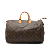 ルイ ヴィトン モノグラム スピーディ40 ハンドバッグ M41106 ブラウン PVC レザー レディース LOUIS VUITTON 【中古】
