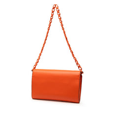 グッチ ホースビッド チェーン ショルダー バッグ 724713 オレンジ レザー レディース GUCCI 【中古】