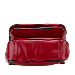 グッチ インターロッキングG チェーン ショルダーバッグ ハンドバッグ 576423 レッド ブラック レザー レディース GUCCI 【中古】