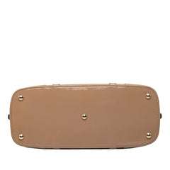 グッチ ニース マイクログッチシマ ハンドバッグ ショルダーバッグ 2WAY 309617 ベージュ系 パテントレザー レディース GUCCI 中古
