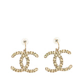 シャネル ココマーク スイング ピアス ゴールド メッキ ファブリック レディース CHANEL 【中古】