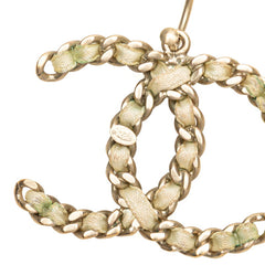 シャネル ココマーク スイング ピアス ゴールド メッキ ファブリック レディース CHANEL 【中古】