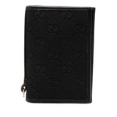 グッチ GGキャンバス カードケース 名刺入れ 131930 ブラック キャンバス レザー レディース GUCCI 【中古】
