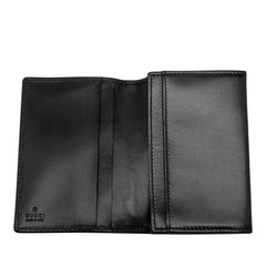 グッチ GGキャンバス カードケース 名刺入れ 131930 ブラック キャンバス レザー レディース GUCCI 【中古】