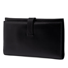 エルメス ベアン クラッシック 長財布 ブラック シルバー金具 ボックスカーフ レディース HERMES 中古