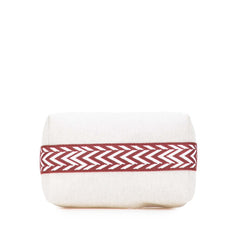 エルメス ブリッド ア ブラックPM ハンドバッグ ポーチ ベージュ ワインレッド キャンバス レディース HERMES 【中古】