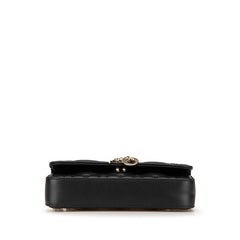 ディオール カナージュ マイディオール 斜め掛け チェーン ショルダーバッグ ブラック ラムスキン レディース Dior 中古