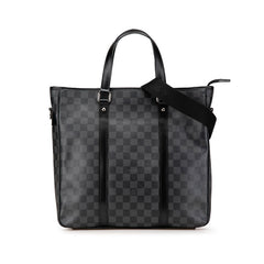 ルイ ヴィトン ダミエ グラフィット タダオPM ハンドバッグ ショルダーバッグ 2WAY N41259 ブラック PVC レザー メンズ LOUIS VUITTON 中古