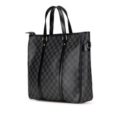 ルイ ヴィトン ダミエ グラフィット タダオPM ハンドバッグ ショルダーバッグ 2WAY N41259 ブラック PVC レザー メンズ LOUIS VUITTON 中古