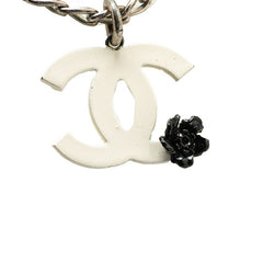 シャネル ココマーク カメリア ネックレス シルバー ホワイト メタル レディース CHANEL 中古