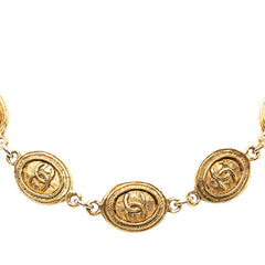 シャネル ヴィンテージ ココマーク チェーン ネックレス ゴールド メッキ レディース CHANEL 【中古】