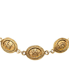 シャネル ヴィンテージ ココマーク チェーン ネックレス ゴールド メッキ レディース CHANEL 【中古】