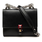 フェンディ キャナイ ミニ チェーン ショルダーバッグ 8M0381 ブラック レザー レディース FENDI 中古