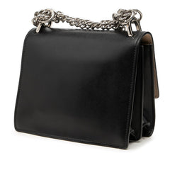 フェンディ キャナイ ミニ チェーン ショルダーバッグ 8M0381 ブラック レザー レディース FENDI 中古