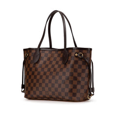 ルイ ヴィトン ダミエ ネヴァーフルPM ハンドバッグ トートバッグ N51109 ブラウン PVC レザー レディース LOUIS VUITTON 【中古】