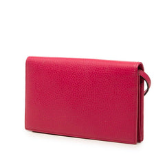 グッチ スウィング ウォレット ショルダーバッグ 斜めかけ 368231 ピンク レザー レディース GUCCI 中古