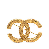 シャネル ココマーク 溶岩 ブローチ ゴールド メッキ GP レディース CHANEL 【中古】