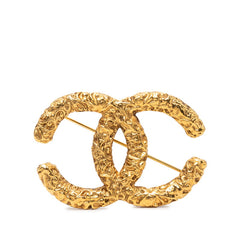 シャネル ココマーク 溶岩 ブローチ ゴールド メッキ GP レディース CHANEL 【中古】