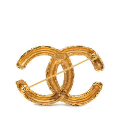 シャネル ココマーク 溶岩 ブローチ ゴールド メッキ GP レディース CHANEL 【中古】