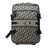 ディオール オブリーク キャリーケース キャリーバッグ ネイビー ベージュ ブラック キャンバス レディース Dior 中古
