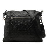 グッチ グッチシマ 斜め掛け ショルダーバッグ 189684 ブラック レザー レディース GUCCI 中古