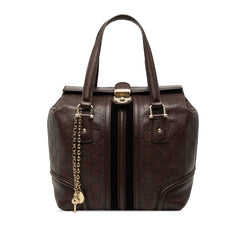 グッチ グッチシマ ハンドバッグ ドクターズバッグ 146002 ブラウン レザー レディース GUCCI 【中古】