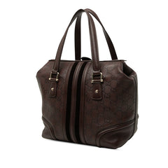 グッチ グッチシマ ハンドバッグ ドクターズバッグ 146002 ブラウン レザー レディース GUCCI 【中古】