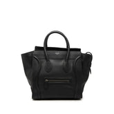 セリーヌ ラゲージ ミニ ハンドバッグ ブラック レザー レディース CELINE 【中古】