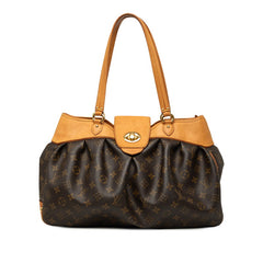ルイ ヴィトン モノグラム ボエシMM ハンドバッグ トートバッグ M45714 ブラウン PVC レザー レディース LOUIS VUITTON 中古