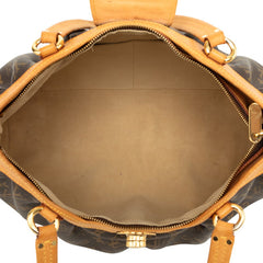 ルイ ヴィトン モノグラム ボエシMM ハンドバッグ トートバッグ M45714 ブラウン PVC レザー レディース LOUIS VUITTON 中古