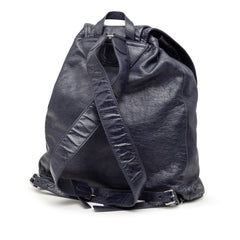 バレンシアガ トラベラー TRAVELLER リュック バックパック 340139 ネイビー レザー メンズ BALENCIAGA 【中古】