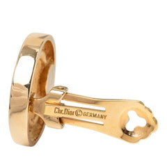 ディオール CDロゴ イヤリング ゴールド メッキ ラインストーン レディース Dior 中古
