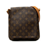 ルイ ヴィトン モノグラム ミュゼットサルサ ショート ショルダーバッグ M51258 ブラウン PVC レザー レディース LOUIS VUITTON 中古