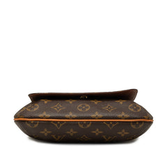 ルイ ヴィトン モノグラム ミュゼットサルサ ショート ショルダーバッグ M51258 ブラウン PVC レザー レディース LOUIS VUITTON 中古