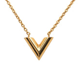 ルイ ヴィトン エセンシャルV ペンダントネックレス M61083 ゴールド メッキ レディース LOUIS VUITTON 中古