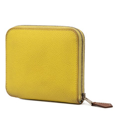 エルメス アザップ シルクイン コンパクト コインケース イエロー系 ヴォーエプソン レディース HERMES 【中古】