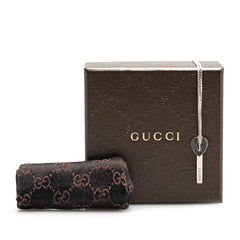 グッチ ラリアット ハート モチーフ ベネチアンチェーン ペンダントネックレス SV925 シルバー レディース GUCCI 【中古】