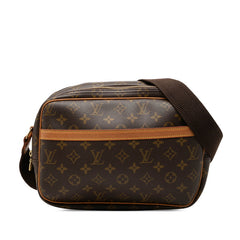 ルイ ヴィトン モノグラム リポーターPM 斜め掛け ショルダーバッグ M45254 ブラウン PVC レザー レディース LOUIS VUITTON 【中古】