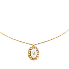 ディオール ロゴ ネックレス ゴールド メッキ レディース Dior 【中古】